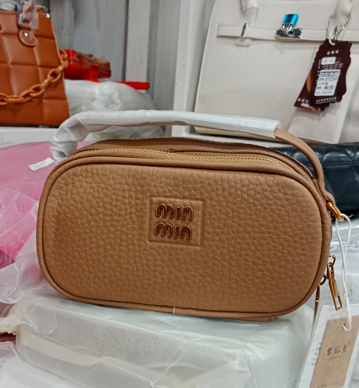 Elegant Dual-Zip Mini Handbag