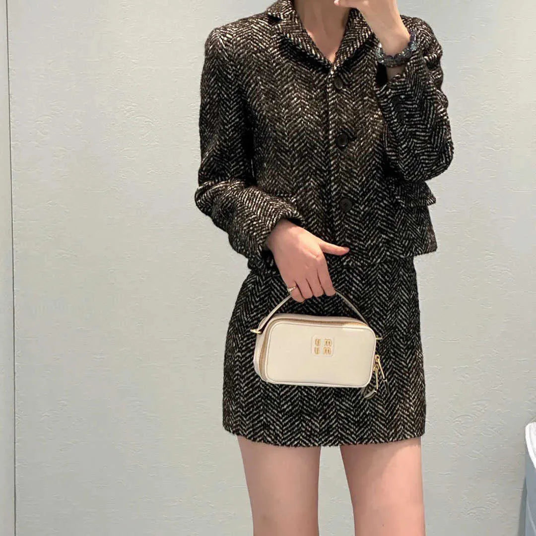 Elegant Dual-Zip Mini Handbag