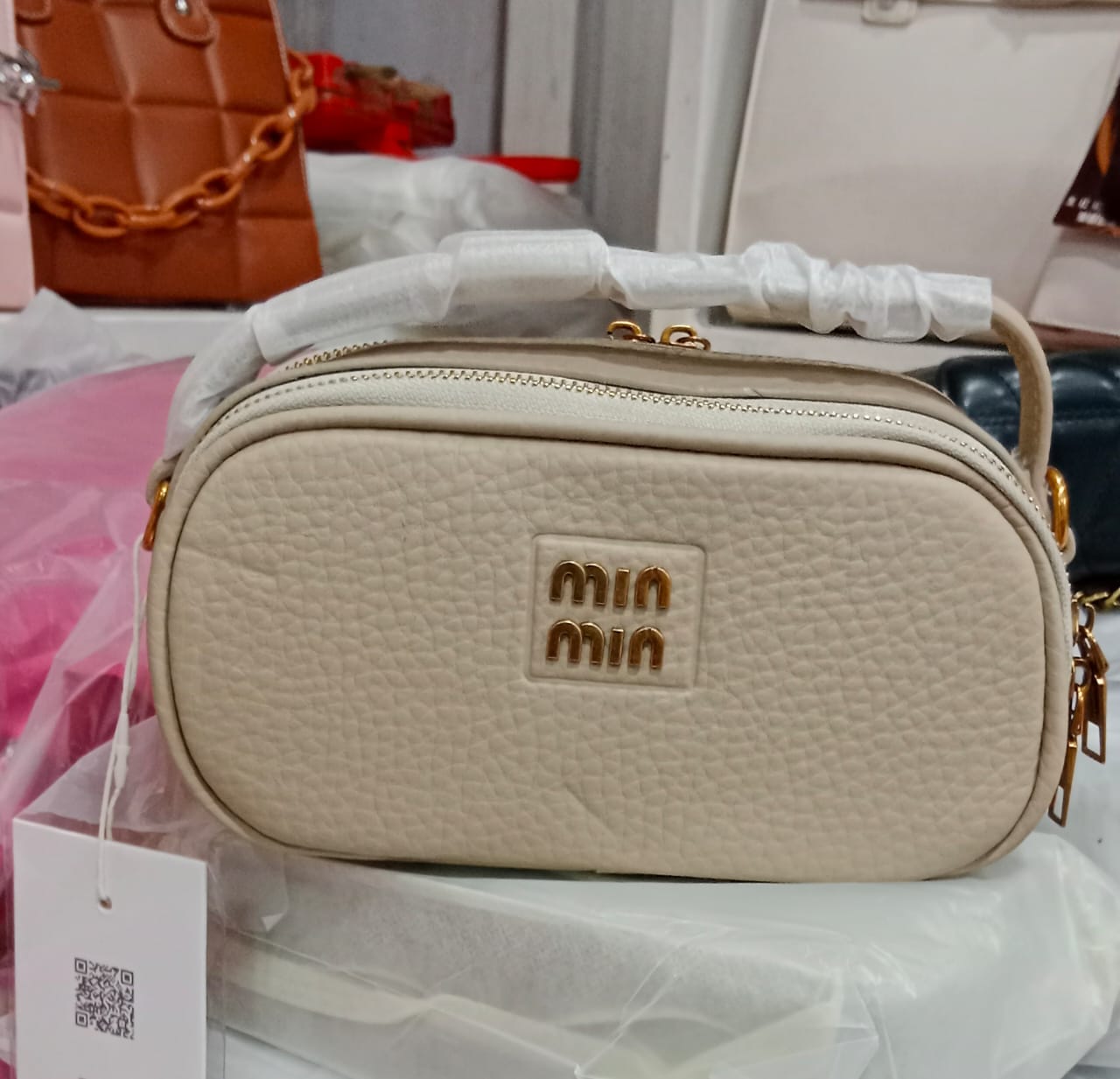 Elegant Dual-Zip Mini Handbag